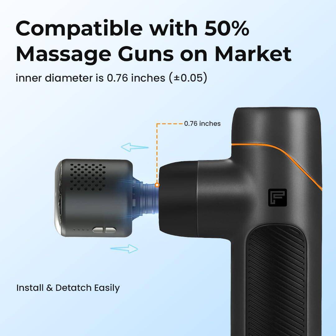 Flexnest Rechargeable Heated Massager Gun Head with Hot and Cold Mode -  3