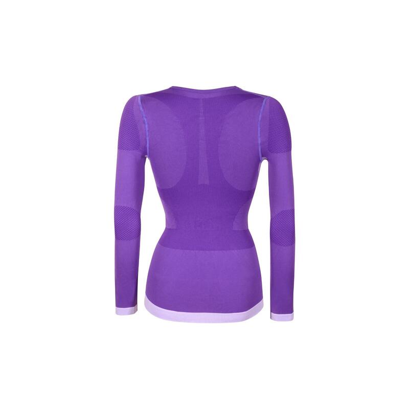 女裝長袖塑身運動衫 - 紫色