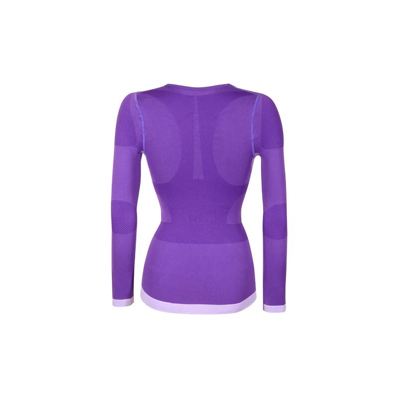 Women Long Sleeve Tight Sport Shirt - Purple