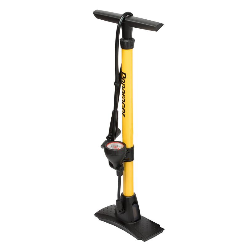 Alloy FV and AV Floor Pump (with Air Pressure Gauge) - Yellow