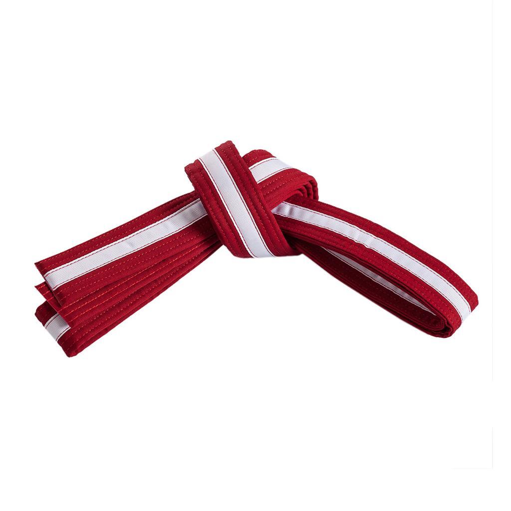 Century - Ceinture Arts Martiaux Double Fixation, Bande Blanche - Ceinture De Kimono - Rouge - 225 Cm - Decathlon
