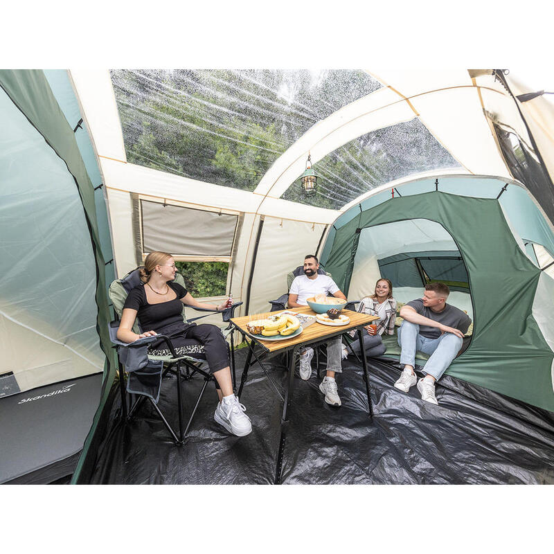 Kuppelzelt Kalmar - Campingzelt für 6 Personen - Dachfenster - Einlegeboden