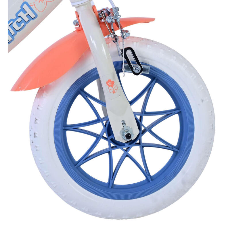 Stitch Stitch Kinderfahrrad Mädchen 12 Zoll Creme Korallenblau