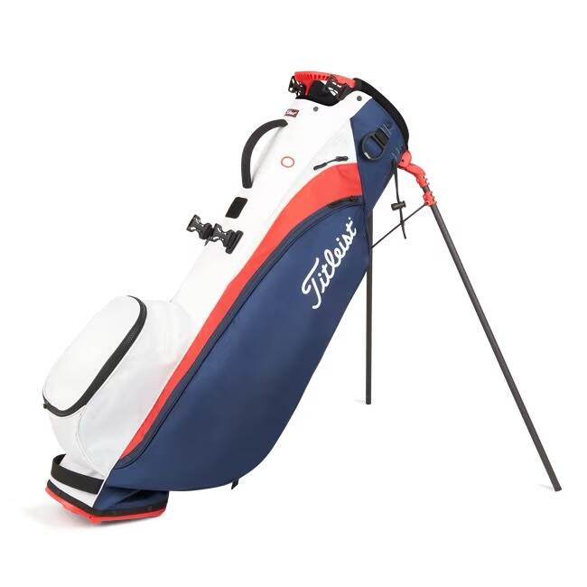 TB22SX5K-416 PLAYERS 4 CARBON GOLF STAND BAG - WHITE/NAVY