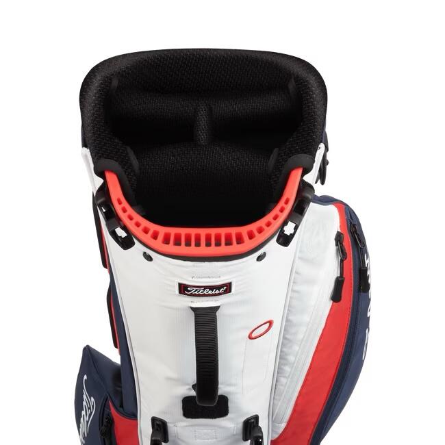 TB22SX5K-416 PLAYERS 4 CARBON GOLF STAND BAG - WHITE/NAVY