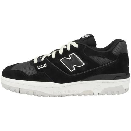 New Balance 550 Suede Perforated Leather Black White