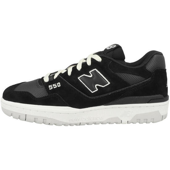 New Balance 550 Suede Perforated Leather Black White