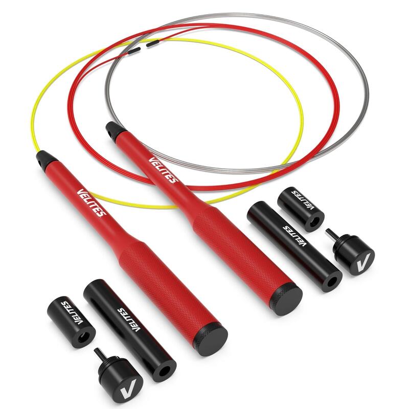 Pack Corde à Sauter Fire 2.0 Velites Rouge + Lests + Câbles