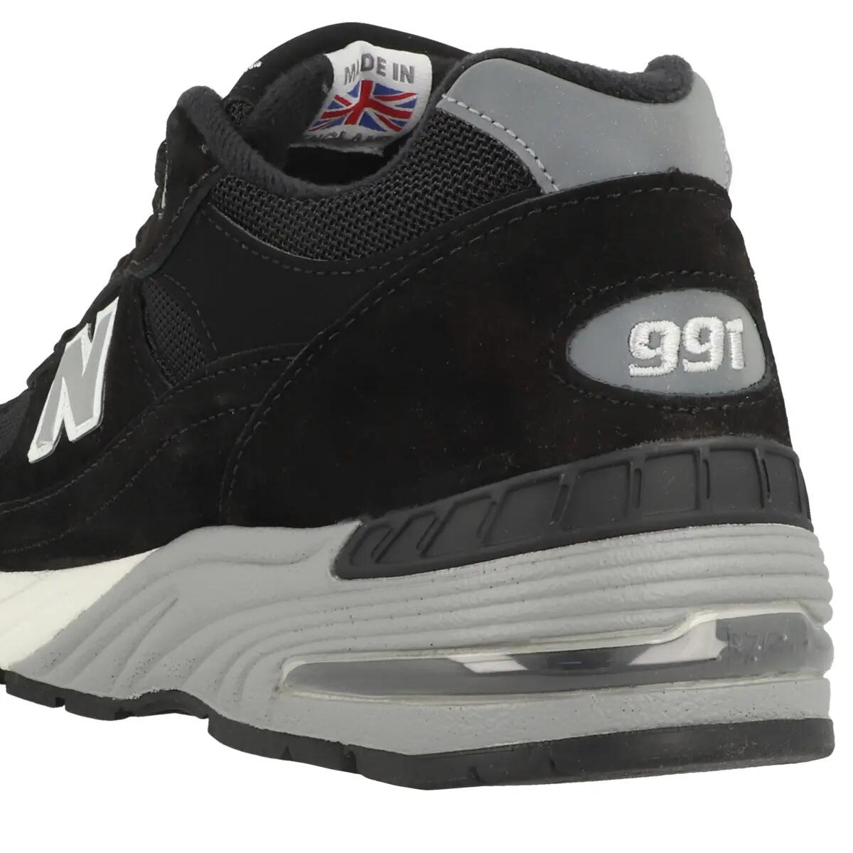 New Balance 991 MiUK Black Silver 6/6