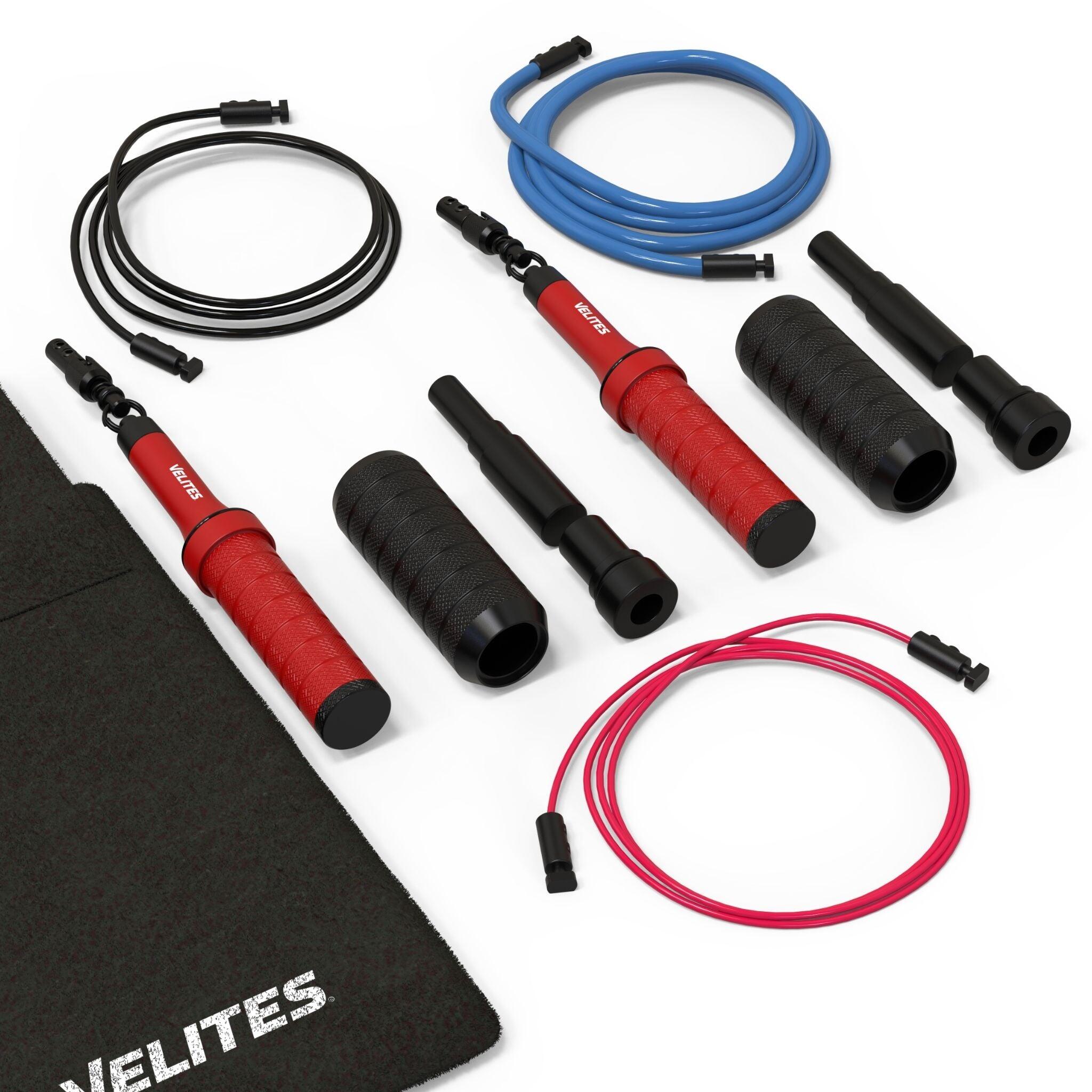 Pack corda terra 2.0 velites vermelho + pesos + cabos + tapete