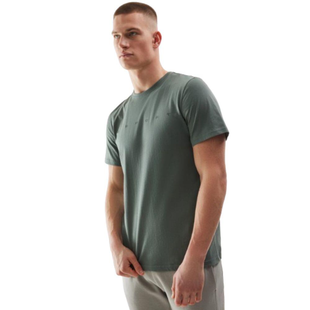 T-SHIRT DE HOMEM COM ESTAMPADO DE ALGODÃO 4F TTSHM1283. KHAKI 2/4