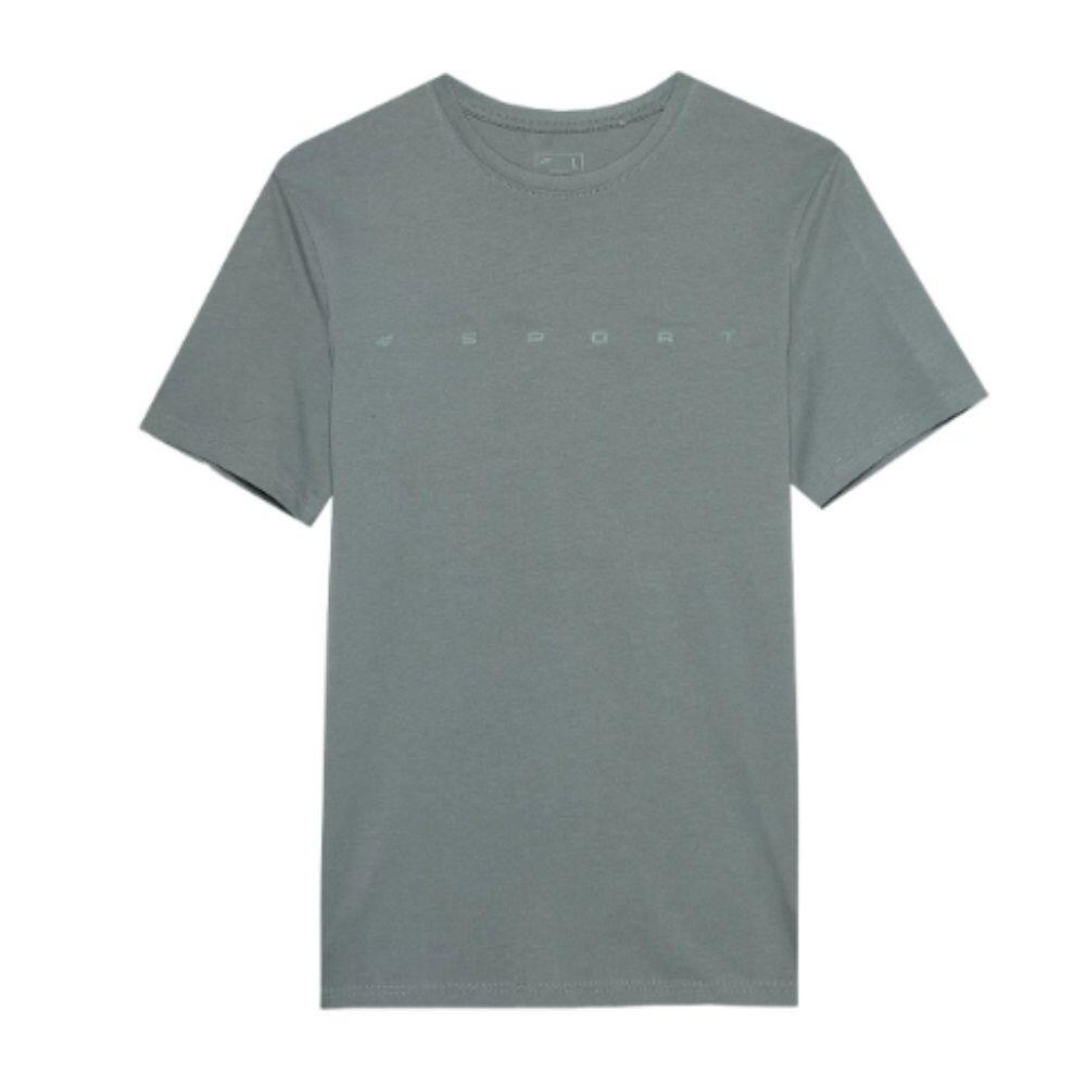 T-SHIRT DE HOMEM COM ESTAMPADO DE ALGODÃO 4F TTSHM1283. KHAKI 4/4