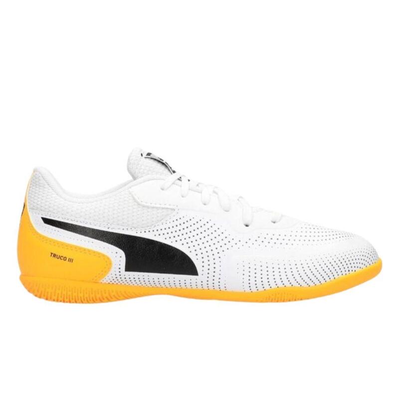 ZAPATILLAS FÚTBOL SALA PUMA TRUCO III JUNIOR. White-black.