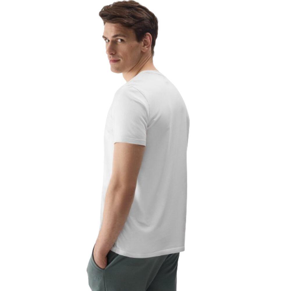 CAMISETA LISA NORMAL PARA HOMBRE 4F- BLANCA SHM1154 3/4