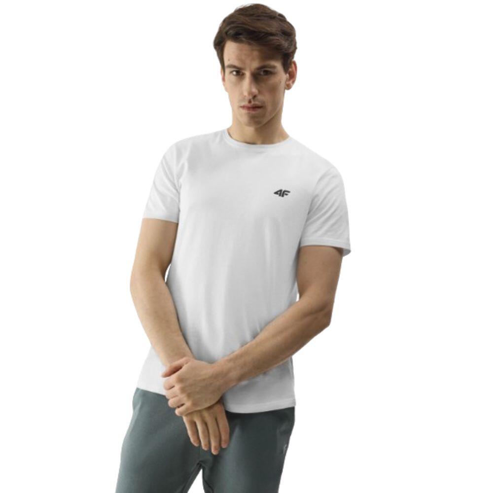 CAMISETA LISA NORMAL PARA HOMBRE 4F- BLANCA SHM1154 2/4