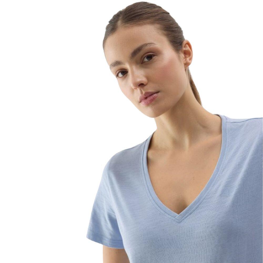 CAMISETA LISA MUJER 4F. AZUL TTSHF1162-34S 2/4