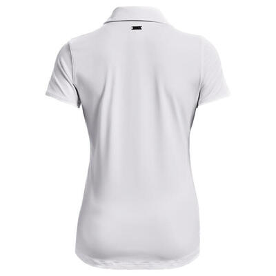Dames golfpolo under armour zinger short sleeve white halo gray