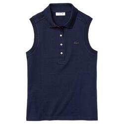 Polo sans manches en coton Lacoste, bleu foncé.