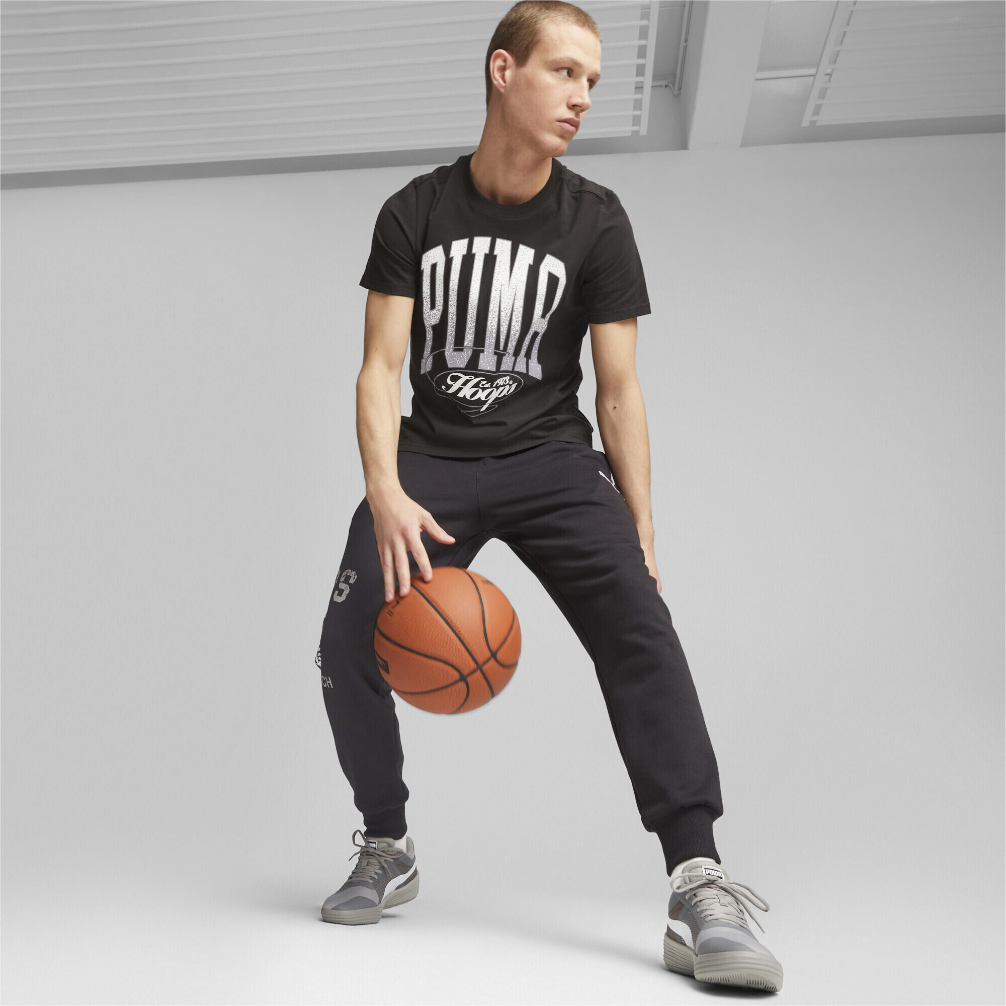 Scarpe da basket Clyde All-Pro Team PUMA Concrete Gray White 3/7