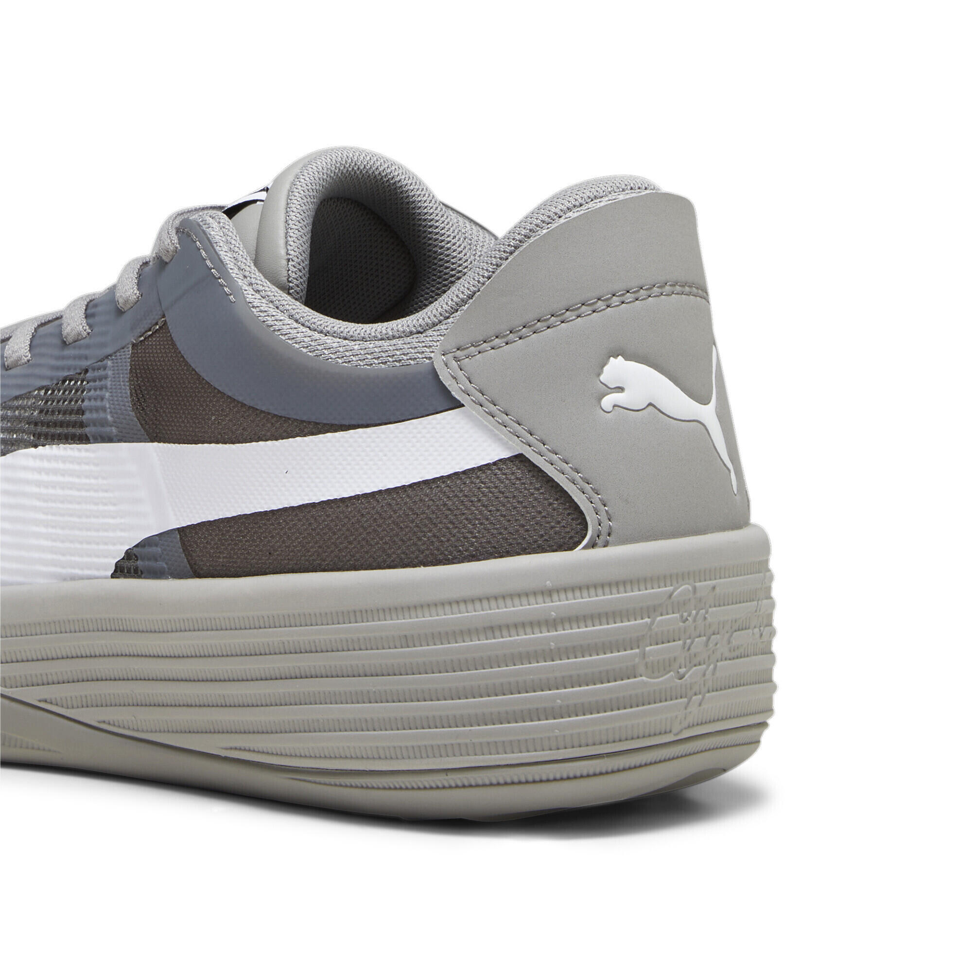 Scarpe da basket Clyde All-Pro Team PUMA Concrete Gray White 4/7