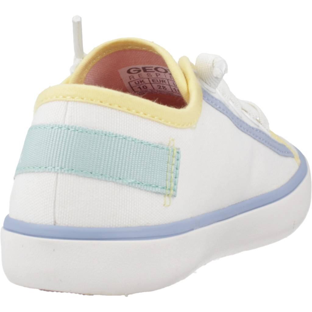 Scarpe Da Ginnastica Geox Modello J Gisli G.f Canvas Colore Bianco 3/5