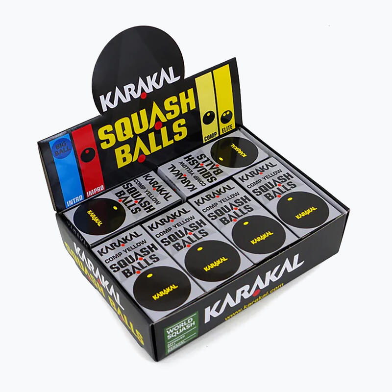 Piłki do squasha Karakal Comp Yellow Dot 12 szt.