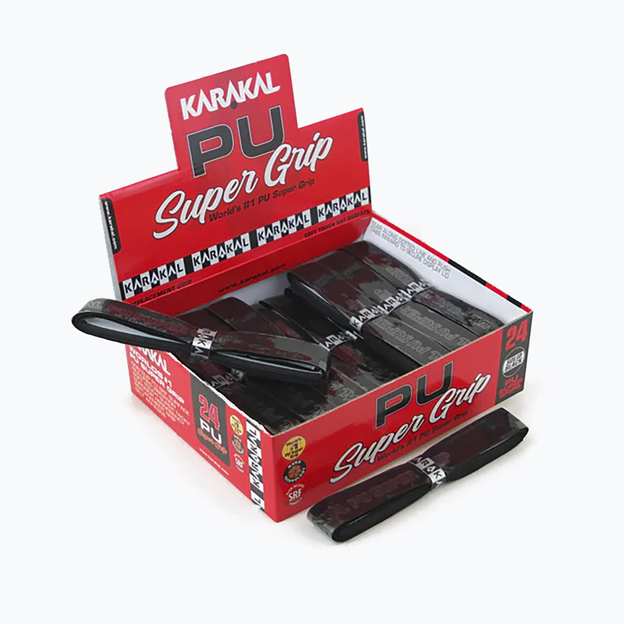 Karakal PU Super Grip Black - Box of 24 Grips 2/2