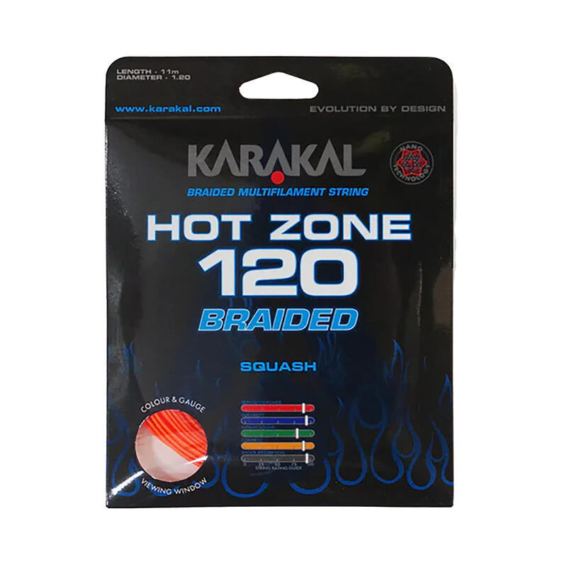 Karakal Hot Zone Gevlochten 120 squashsnaar 11 meter