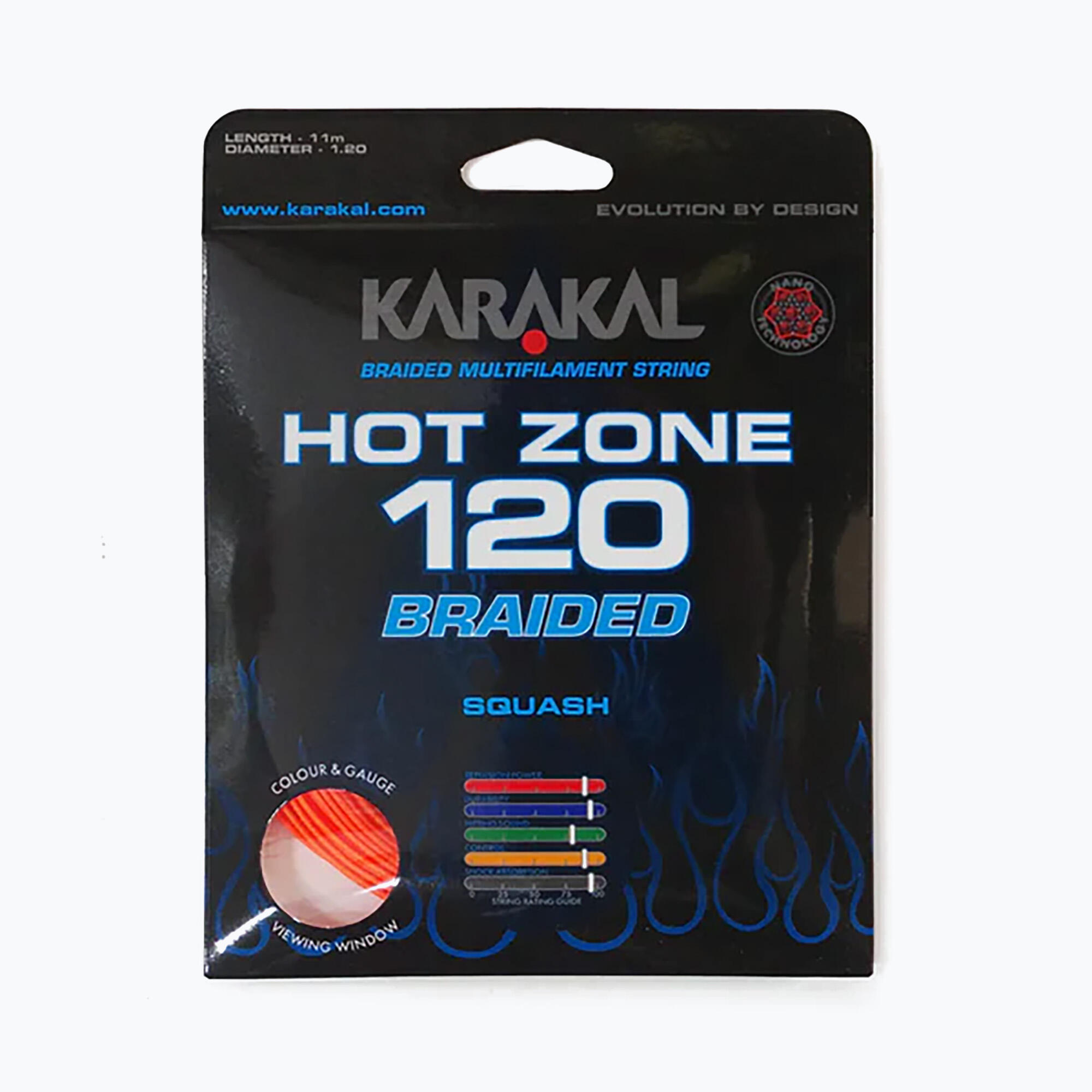 Karakal Hot Zone Corda da squash intrecciata 120 11 m 4/4