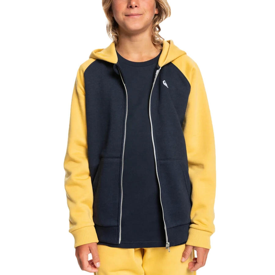 Quiksilver - Sweat À Capuche Quiksilver Easy Day Zip Up Pour Garçons - Gilet Manches Longues - Bleu - 10 À 12 Ans - Decathlon