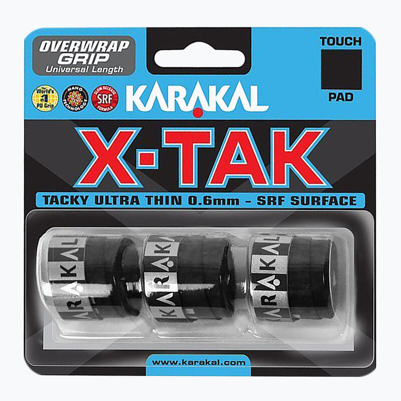 Owijki do rakiet squash Karakal X-TAK Grip 3 szt.