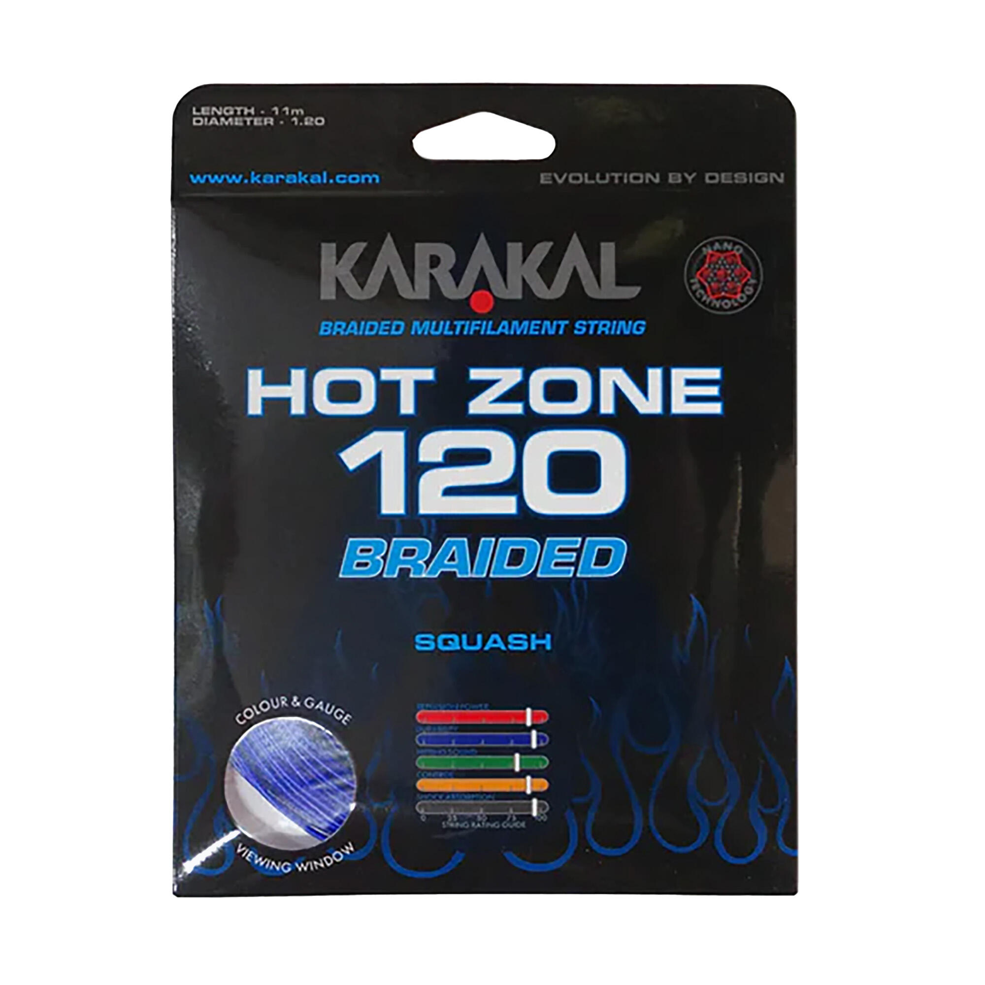 Karakal Hot Zone Corda da squash intrecciata 120 11 m 4/4