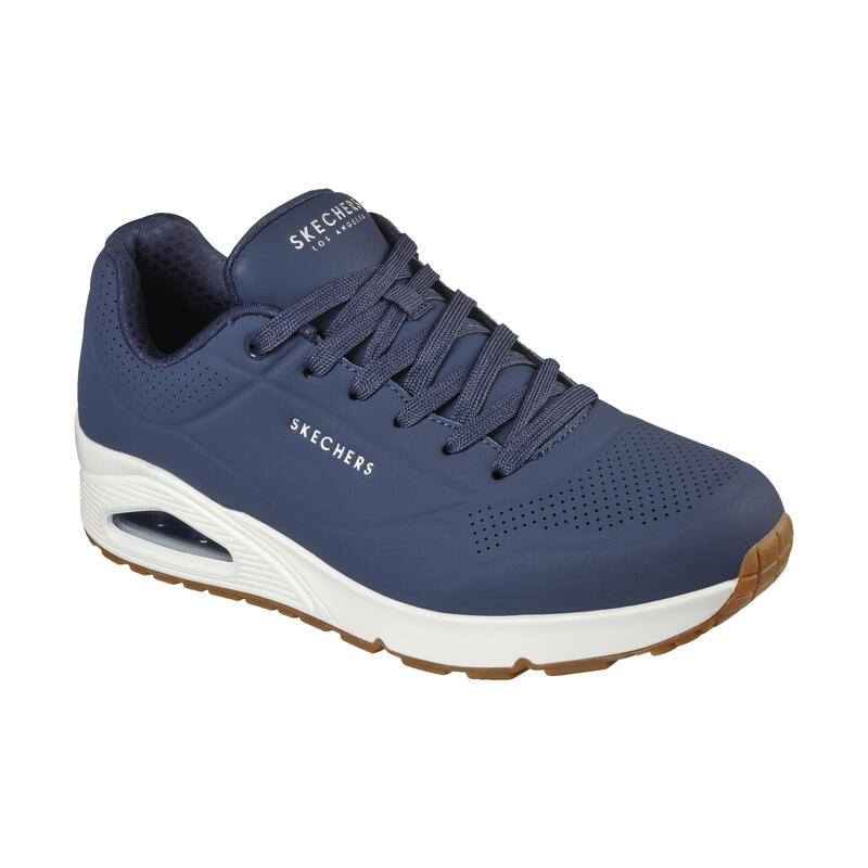 Sapatos de caminhada para homem Skechers 52458_NVY azul-marinho com atacadores