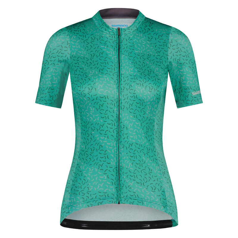 SHIMANO Maillot manches courtes COLORE, vert, pour femme