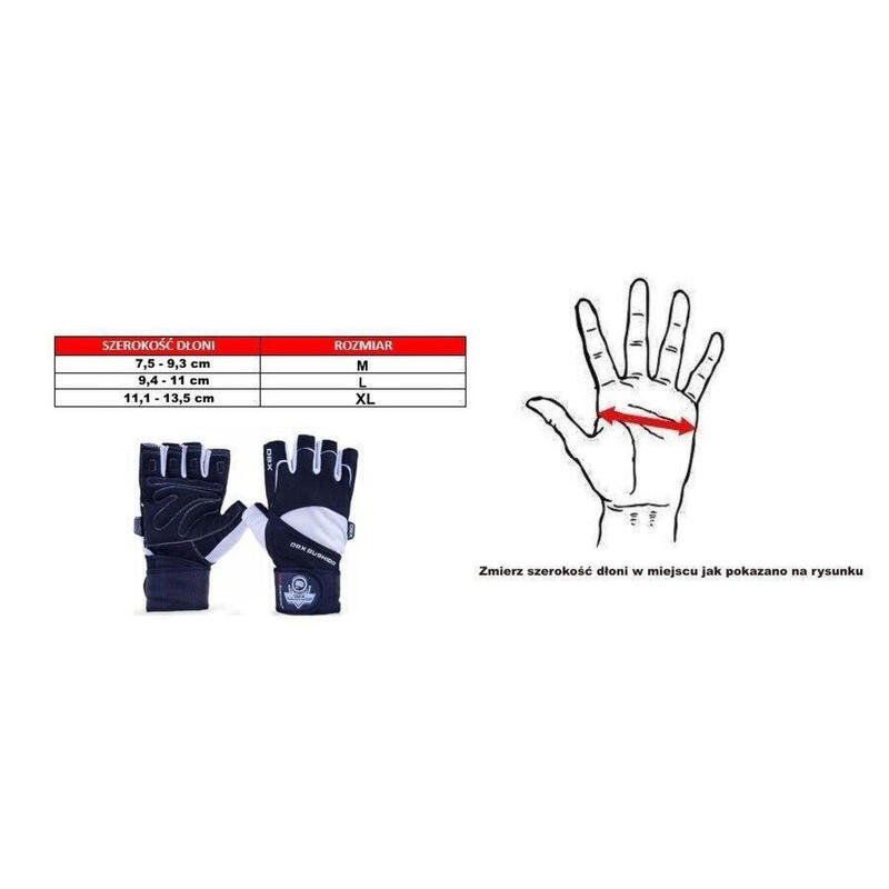 Rękawiczki na siłownię dla dorosłych DBX Bushido DBX-WG-162 GRIP-X