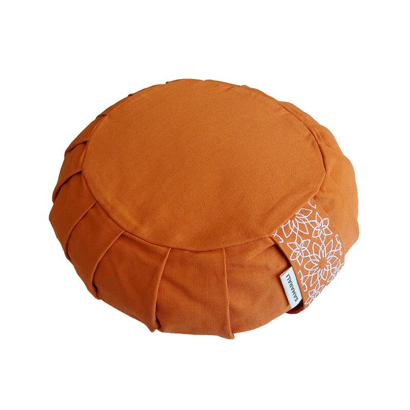 Set da meditazione Samarali con Cuscino Zafu Arancia