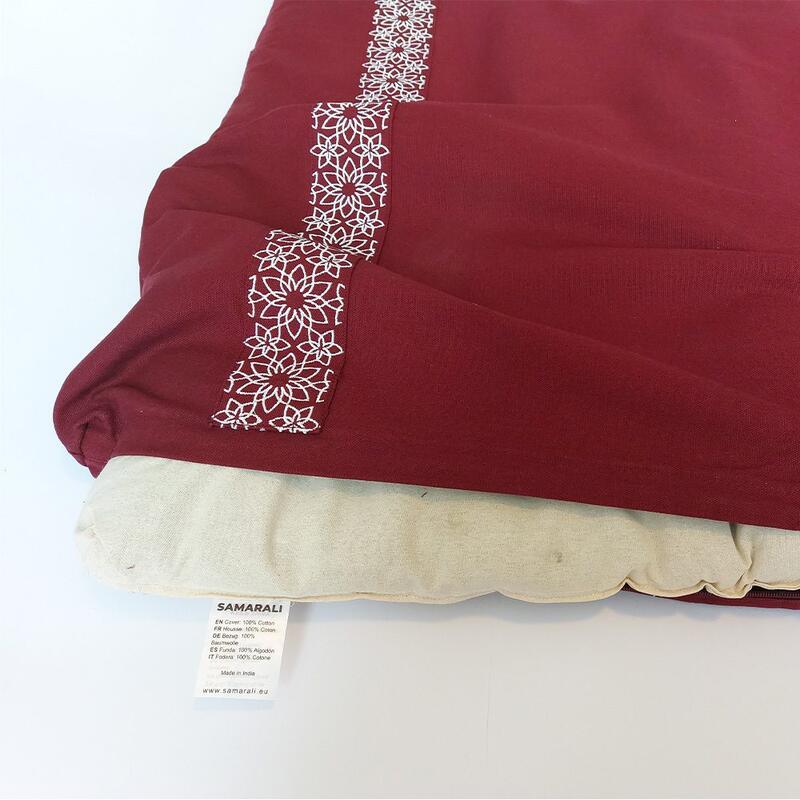 Set de méditation avec coussin Croissant 
Bordeaux