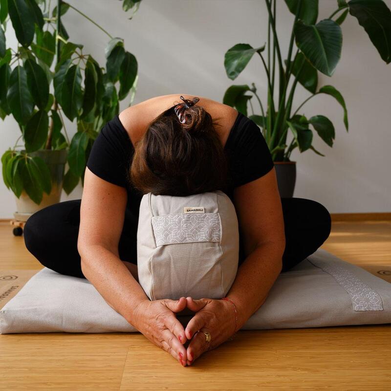 Cojín de meditación redondo Castillo Gris