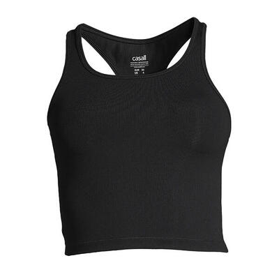 Casall Crop Rib Racerback Damen-Trainings-Tanktop