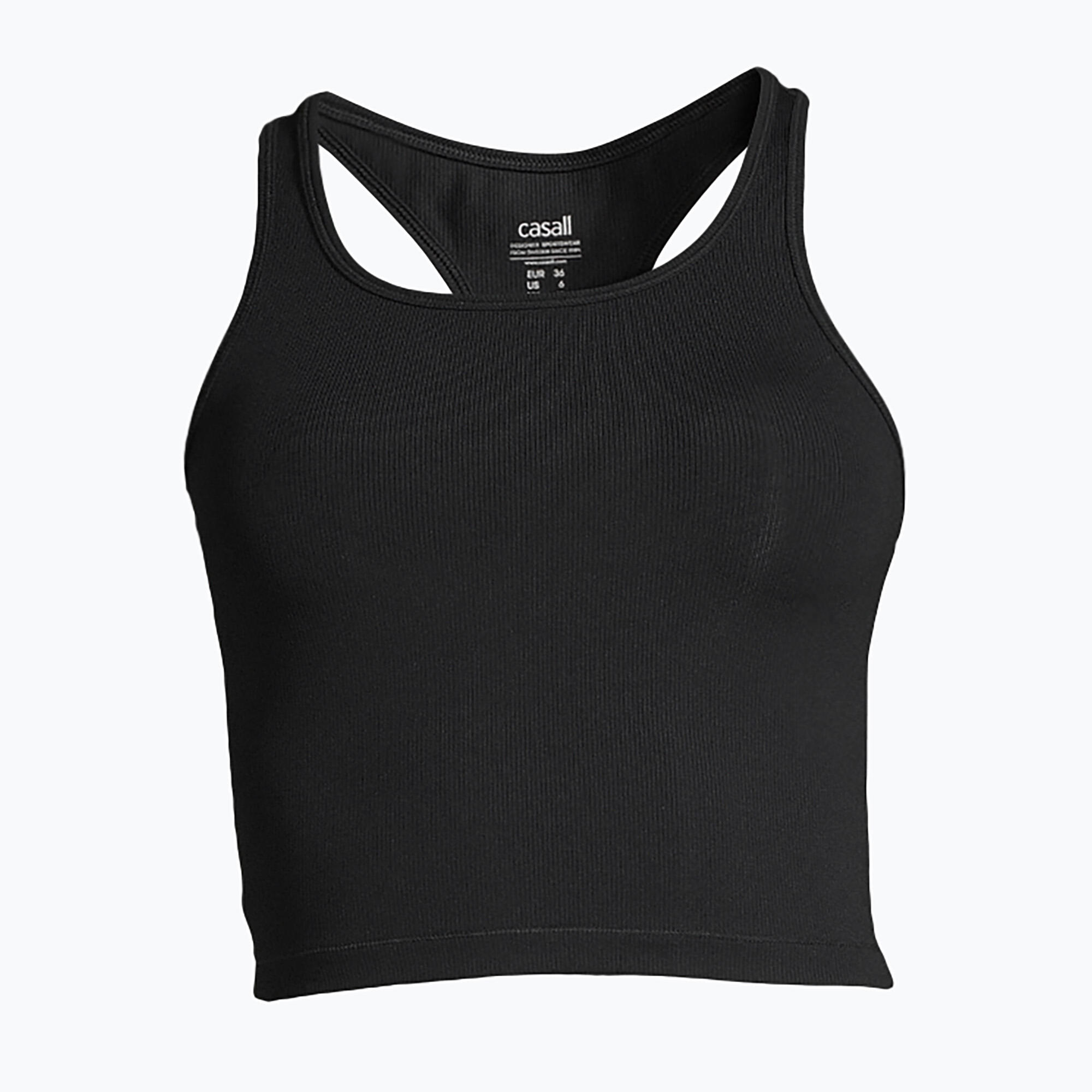 T-shirt court a dos nageur côtelé respirant et élastique Casall pour femme 2/5