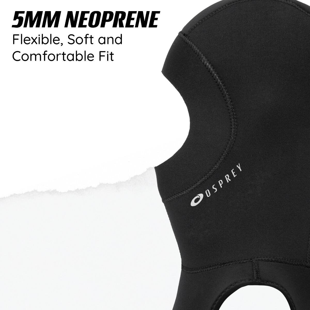 Osprey Wetsuit Hood Unisex Adult 5mm Neoprene, Thermal Diving Hood 4/6