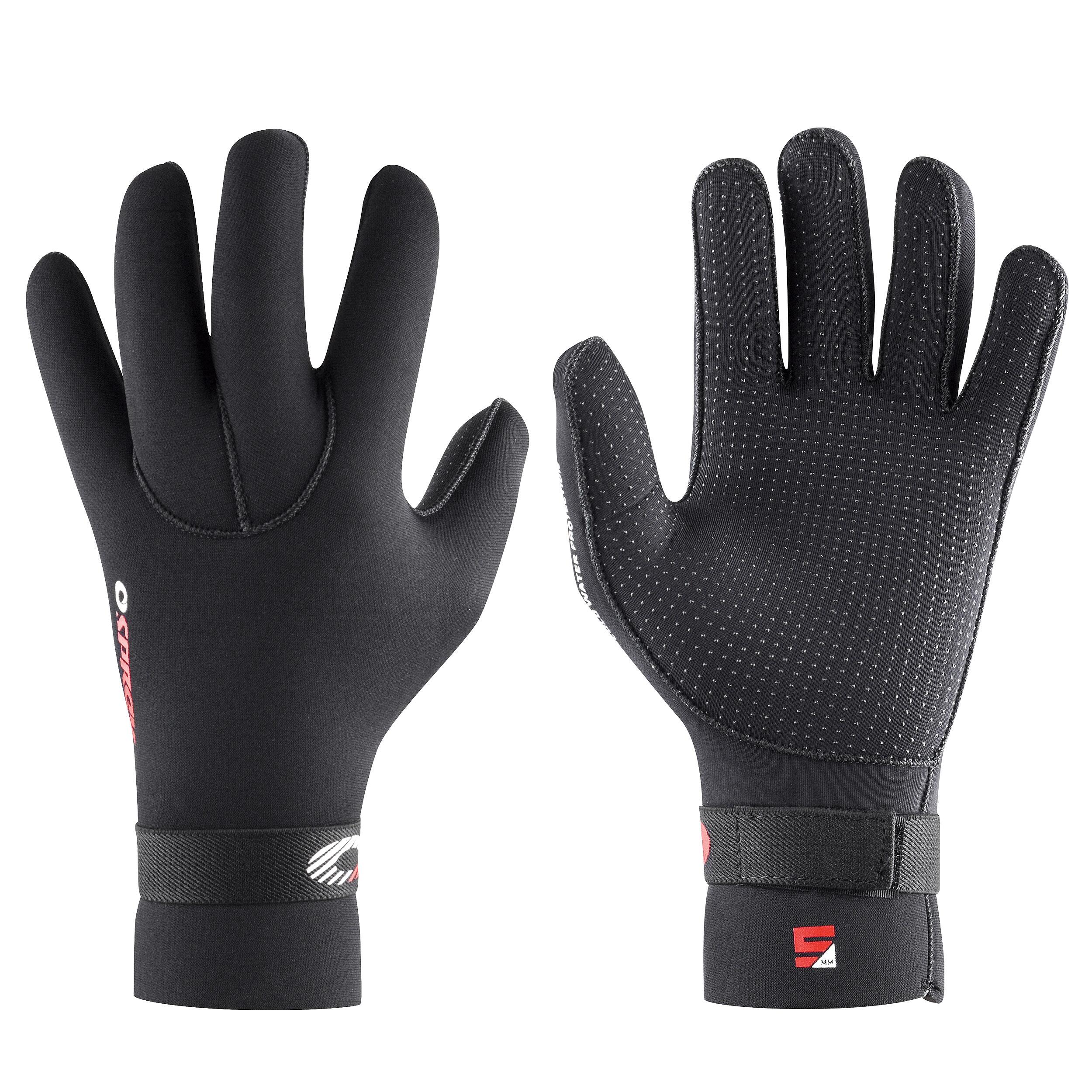 OSPREY ACTION SPORTS Osprey Wetsuit Glove, Adult 5mm Neoprene Thermal, Anti-Slip Glove Black