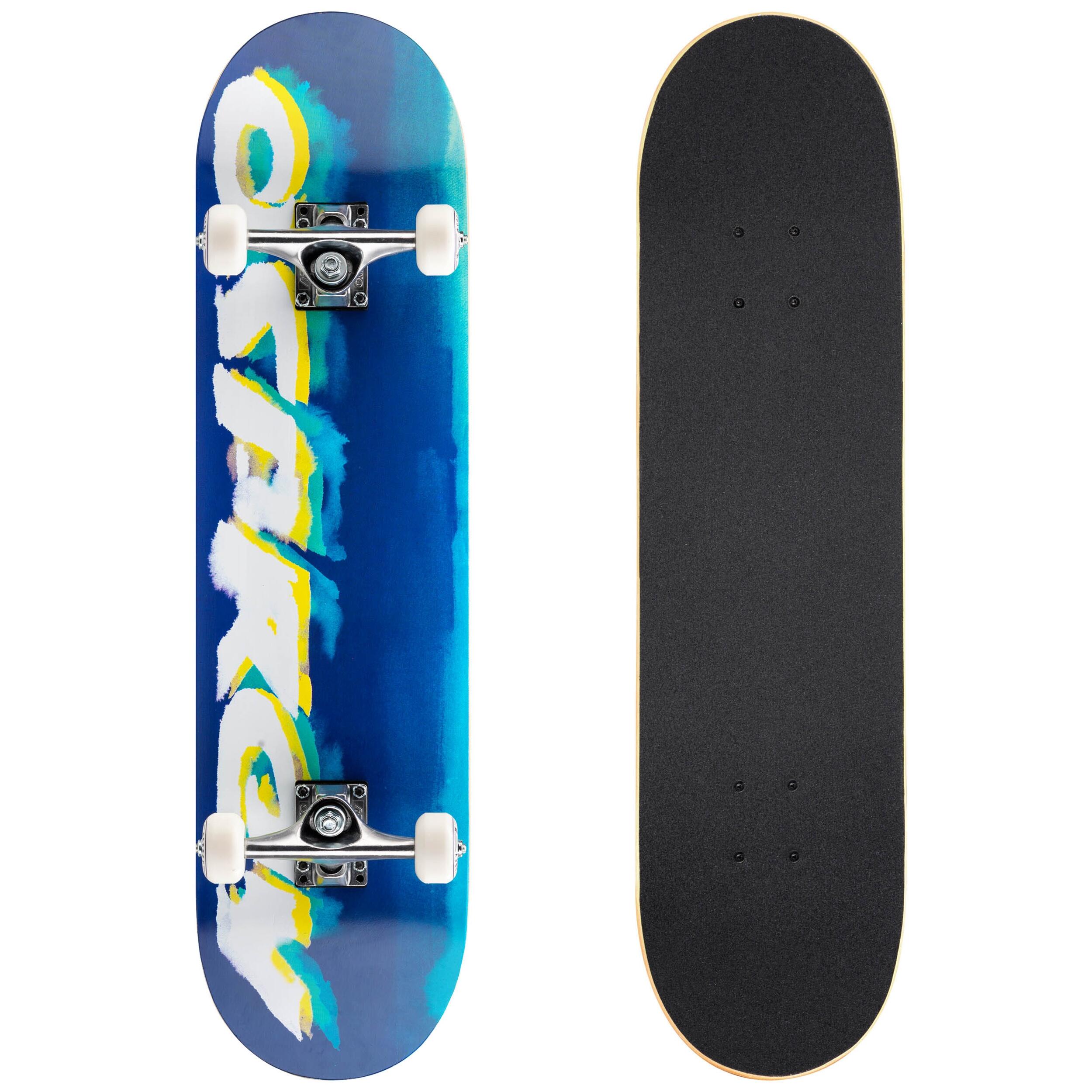 OSPREY ACTION SPORTS Osprey Complete Double Kick Skateboard, Maple Concave Deck Brush
