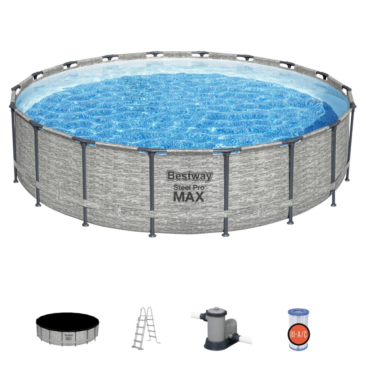 BESTWAY Bestway Steel Pro Max Steel Pro Set | Swimming Pool, Stone