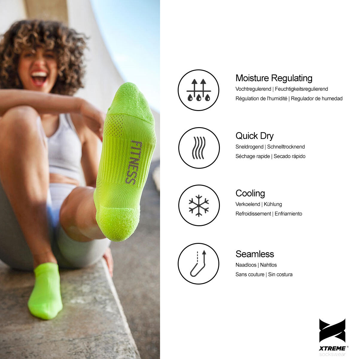 Xtreme Calcetines Deportivos para Fitness 9-pack Negro 5/6