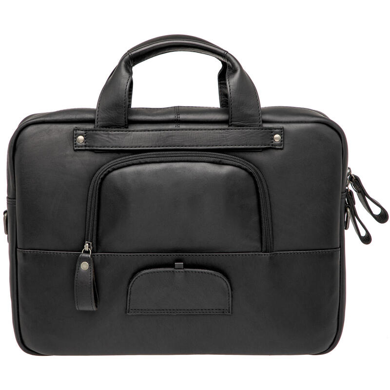 Laptoptas Luko 7.5 liter - 42 x 6 x 30 cm - gemaakt van luxe leder