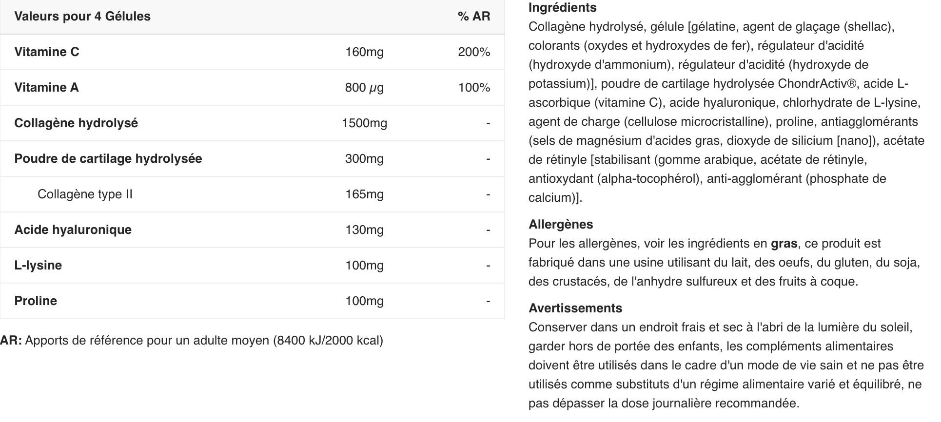 Hyaluronsäure und Kollagen - 120 Kapseln Biotech USA 2/6