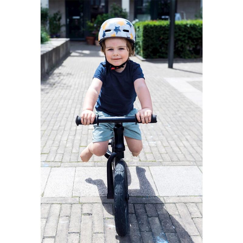 Casque de vélo skurb kid gris étoiles