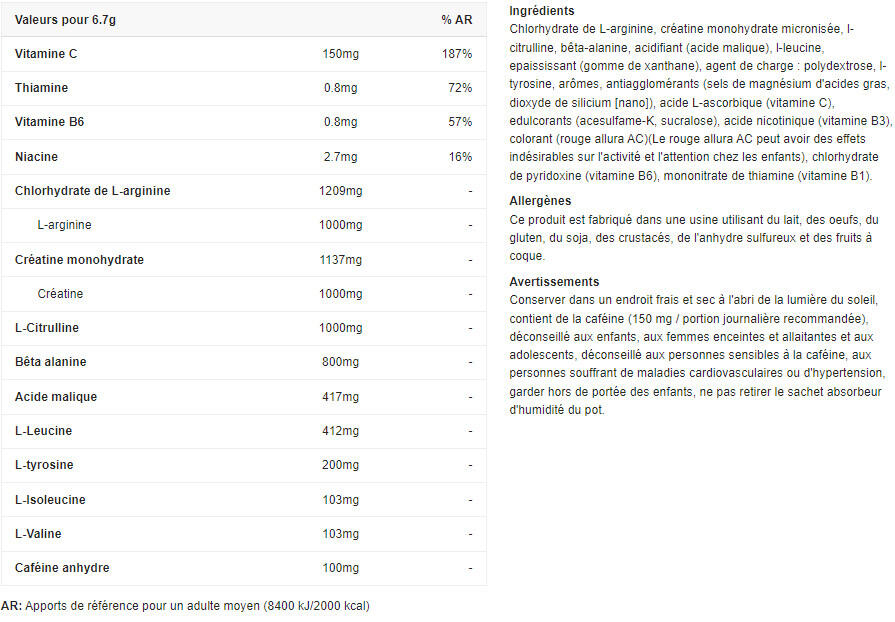 Pre-workout - Zwart Bloed Nox+ (330g) - Bessen 2/3