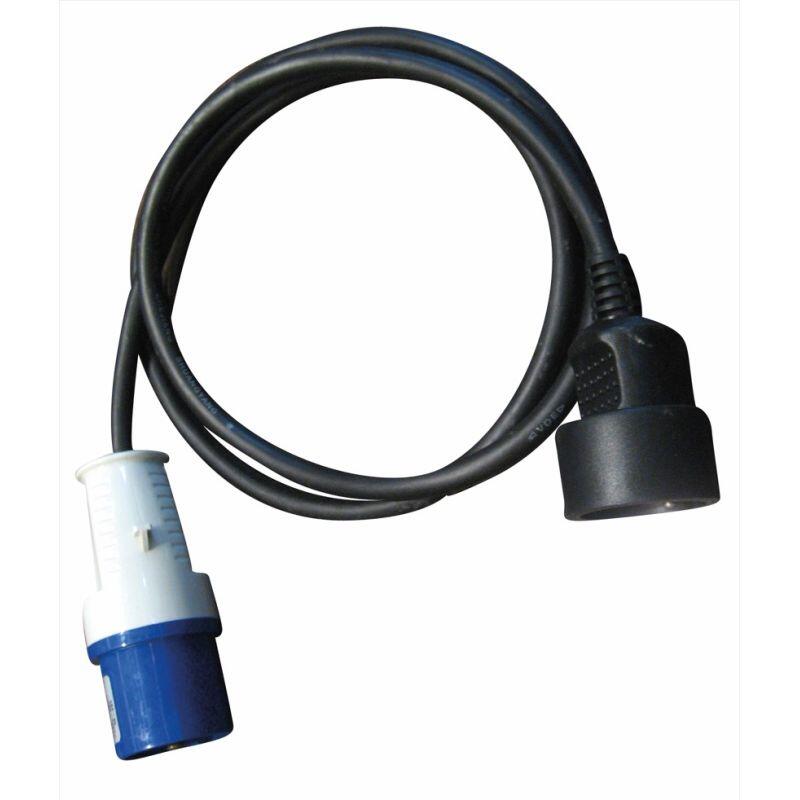 Adaptateur Mâle CEE 17 220V Femelle Schuko avec Cordon Camping-car Van 1/1